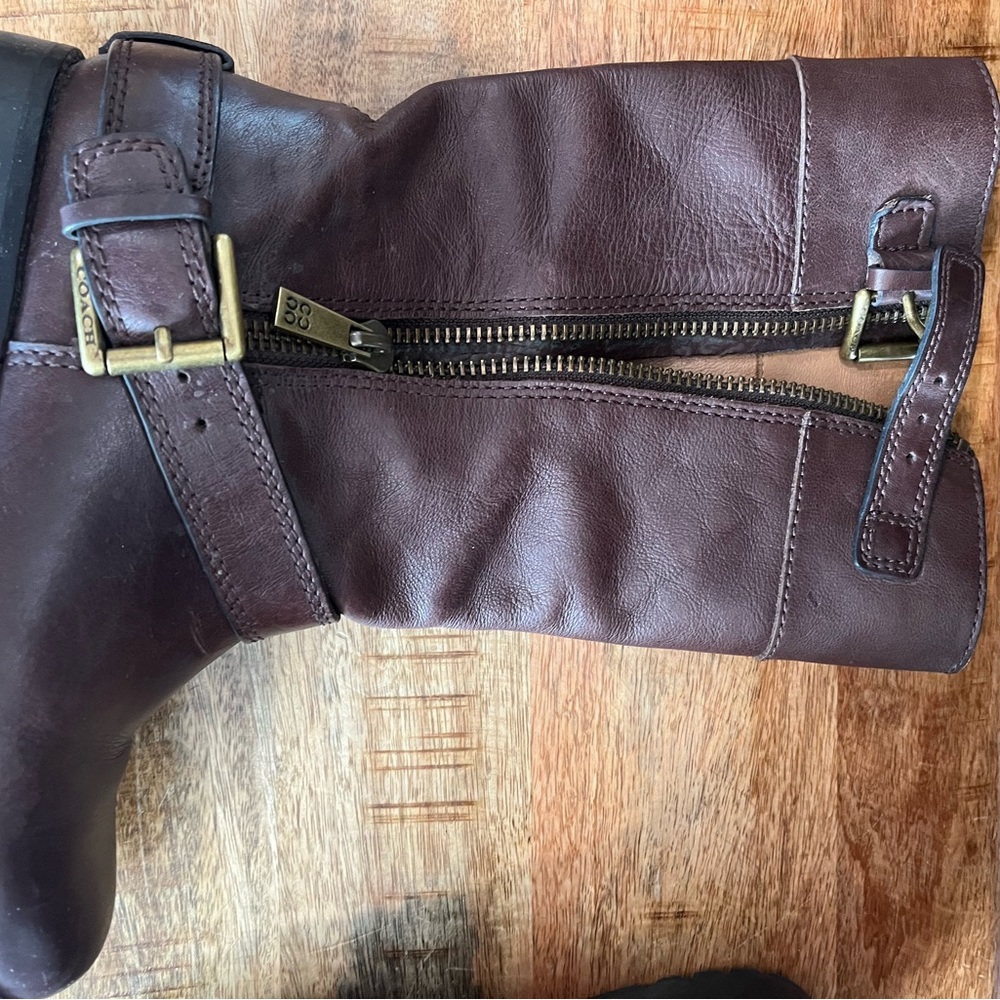 Brown Coach Leather Riding Boots - Picture 5 of 12